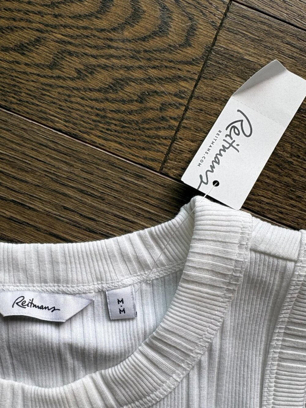 Reitmans White Ribbed Tank - Picture 2 of 2